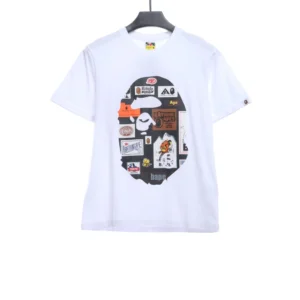 Letter Pattern Label Printing Short Sleeve