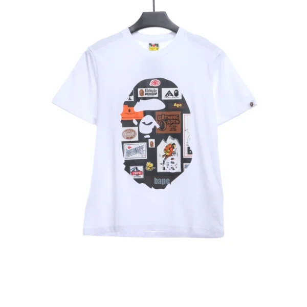 Letter Pattern Label Printing Short Sleeve
