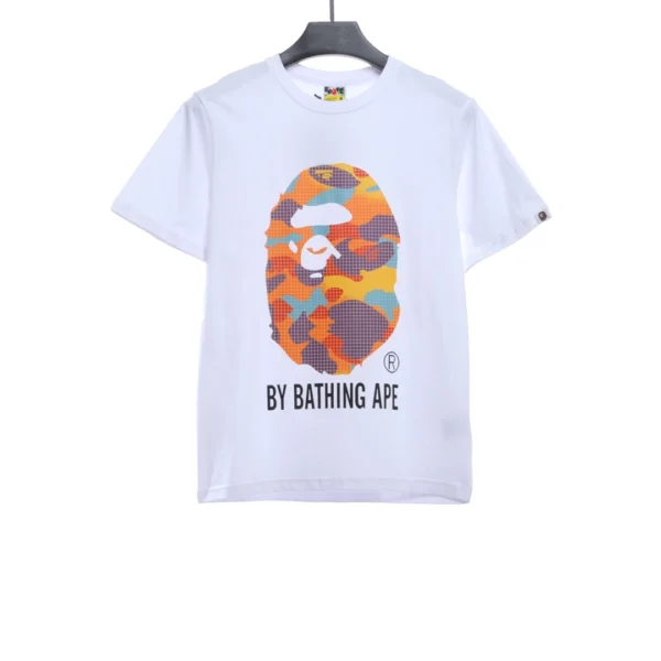 Grid Camouflage Ape Head Short Sleeve
