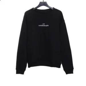Inverted Black And White Letter Embroidered Sweatshirt