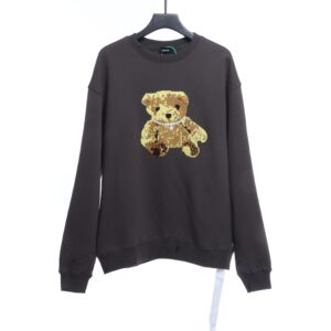 Embroidered Bear Crew Neck Sweatshirt