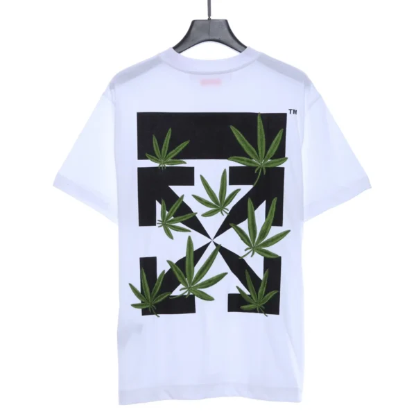Embroidered Leaf Arrow Shirt (black / White) - Image 2