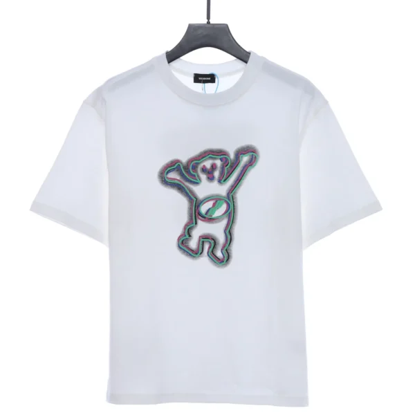 Rainbow Phantom Bear Print T-shirt