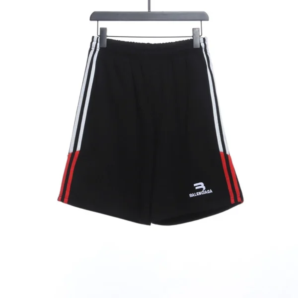 Paneled Strap Embroidered Shorts