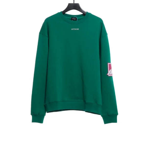 Rhinestone Letter Logo Square Sweater (green / Khaki) - Image 2