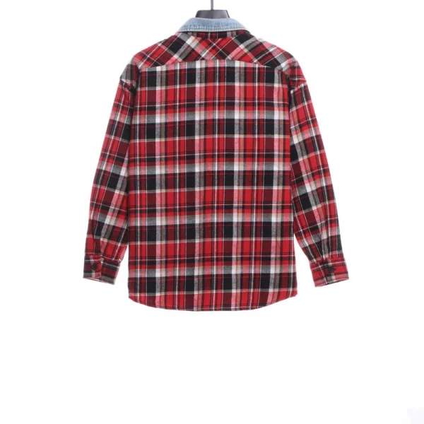 Red Plaid Panel Shirt - Image 2