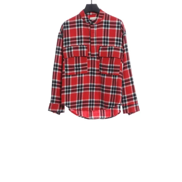 Plaid Tuxedo Long Sleeve Shirt - Image 2