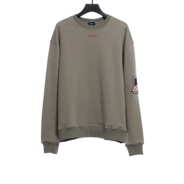 Rhinestone Letter Logo Square Sweater (green / Khaki)