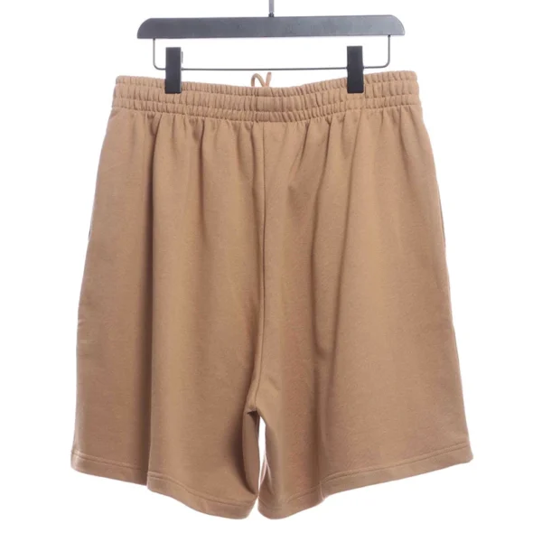 Khaki Monogram Embroidered Shorts - Image 2