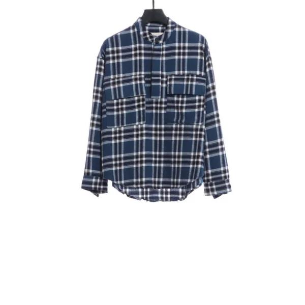 Plaid Tuxedo Long Sleeve Shirt - Image 3