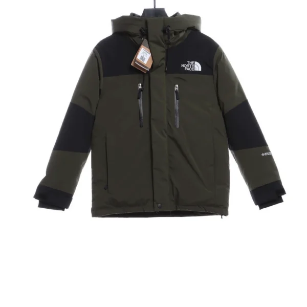 Tricolor Stand Collar Logo Down Jacket - Image 2