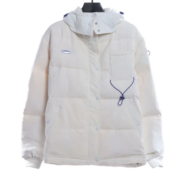 Monster Badge Stand Collar Hidden Hooded Down Jacket - Image 2