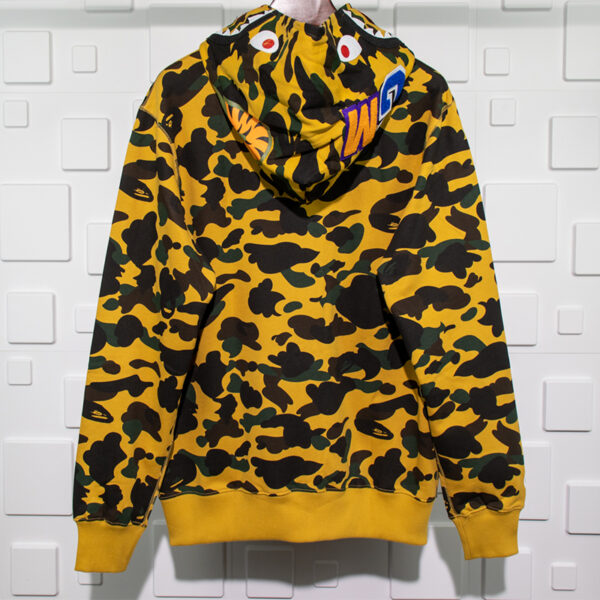 A Bathing Ape Bape Shark 1st Camo Hoodie – Yellow Replica