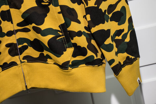 A Bathing Ape Bape Shark 1st Camo Hoodie – Yellow Replica - Image 4