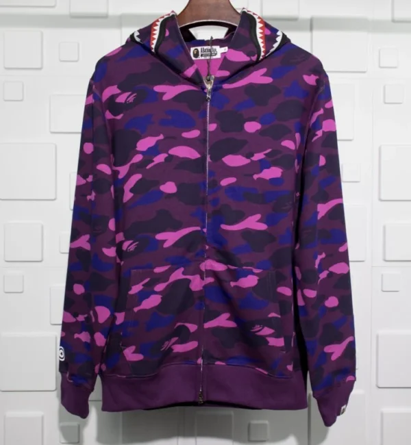 A Bathing Ape Bape Shark 1st Camo Hoodie [5 Colorway] Replica - Image 3