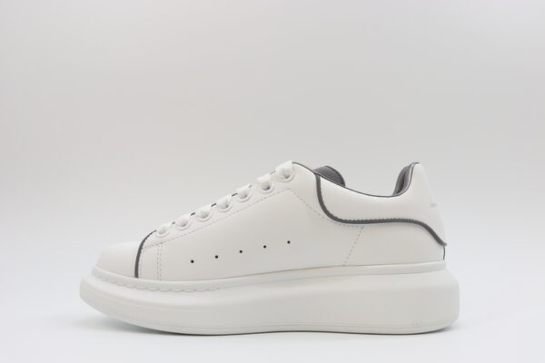 Alexander Mcqueen Leather Platform Trainers Sneakers Gray-white Replica - Image 2