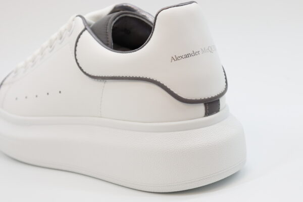 Alexander Mcqueen Leather Platform Trainers Sneakers Gray-white Replica - Image 6