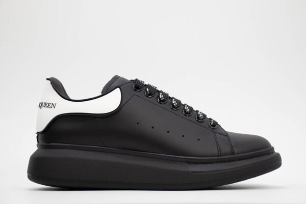 Alexander Mcqueen Show Leather Platform Trainers – Black Replica