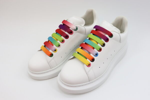 Alexander Mcqueen Show Leather Platform Trainers Sneakers-rainbow Replica - Image 3