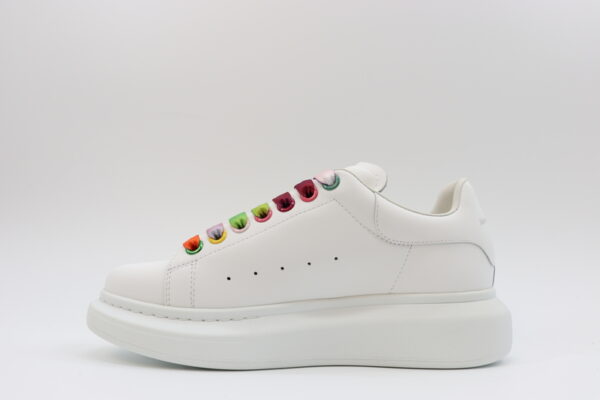 Alexander Mcqueen Show Leather Platform Trainers Sneakers-rainbow Replica - Image 2