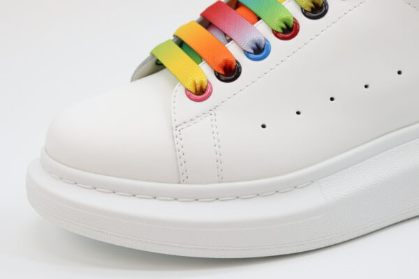 Alexander Mcqueen Show Leather Platform Trainers Sneakers-rainbow Replica - Image 4