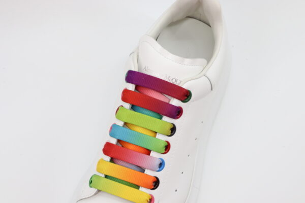 Alexander Mcqueen Show Leather Platform Trainers Sneakers-rainbow Replica - Image 5