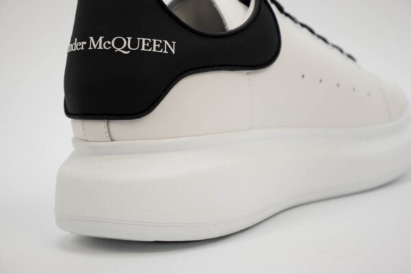 Alexander Mcqueen Show Leather Platform Trainers -white/blk Replica - Image 5