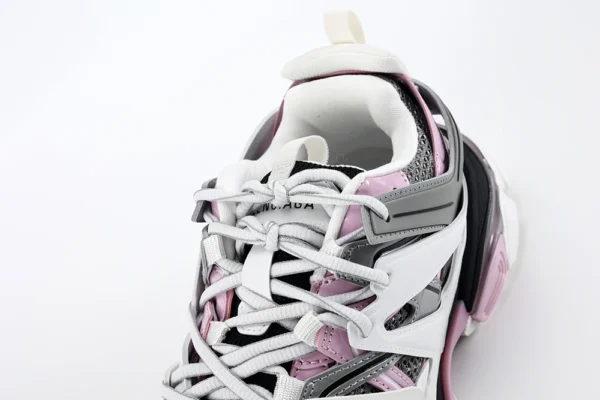 Balenciaga White Gray Pink Track Sneaker - Image 3