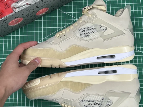 Off-white X Air Jordan 4 ‘sail’ Replica For Sale - Image 2