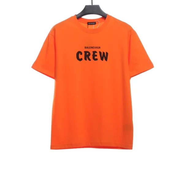 Crew Slogan Print Short Sleeve