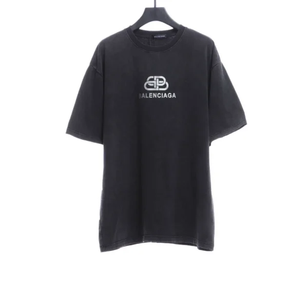 Distressed Washed Button Short Sleeves