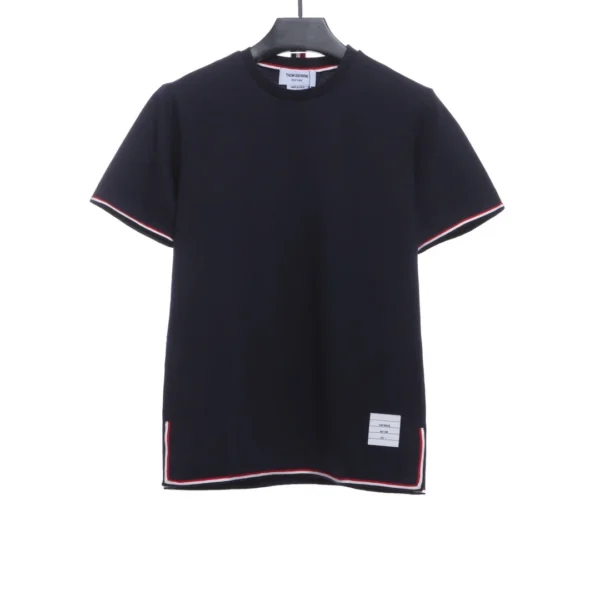 Red White Blue Stripe Webbing Overlock Short Sleeve Reps - Image 2