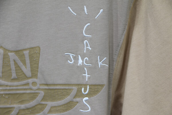 Travis Scott Cactus Jack X Jordan T-shirt Khaki/desert Replica - Image 5