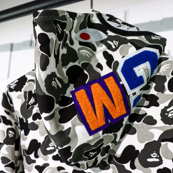 White Black Ghost Hoodie Bape - Image 2