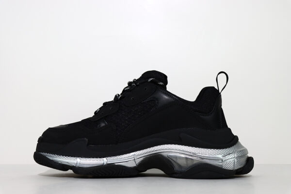 Balenciaga Triple S Snekaer “black Silver” - Image 4