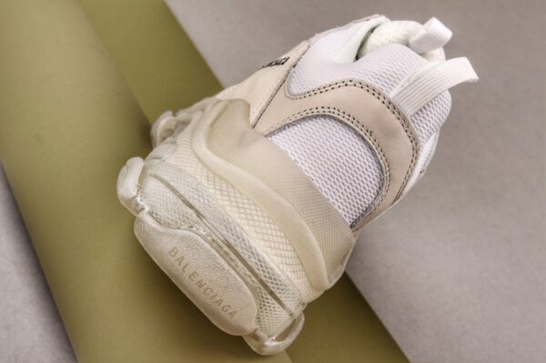 Men’s Triple S Mesh & Leather Sneakers White Replica - Image 3