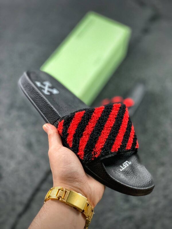 Off-white Flyknit Stripe Slides - Image 6