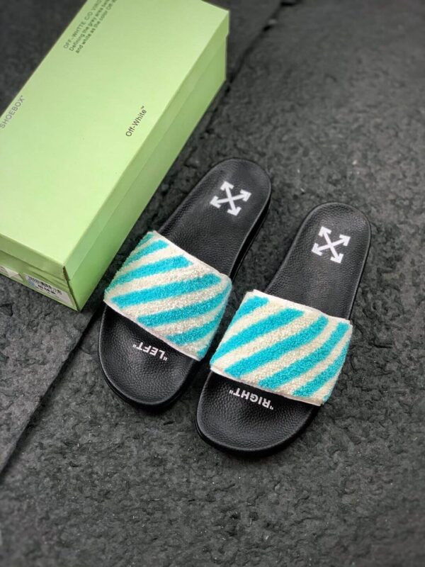 Off-white Flyknit Stripe Slides - Image 3