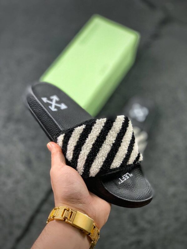 Off-white Flyknit Stripe Slides - Image 2