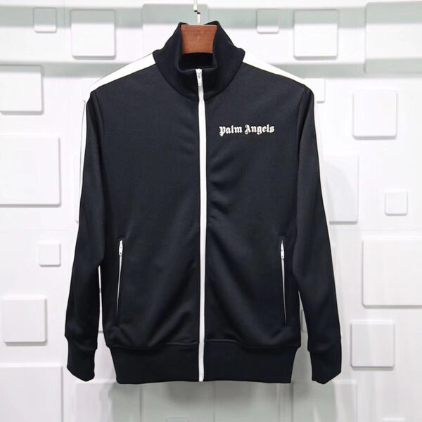 Palm Angels Chenille Track Jacket-black Replica