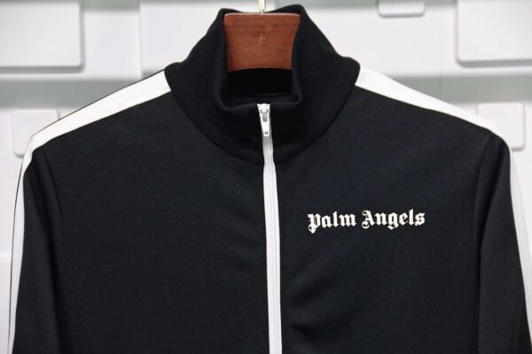 Palm Angels Chenille Track Jacket-black Replica - Image 3