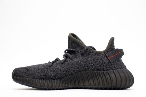 Yeezy 350 V2 Static All Black Reflective Replica For Sale - Image 2
