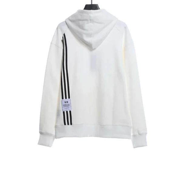 Co-branded Three-bar Webbing Hoodie(black & White) - Image 2