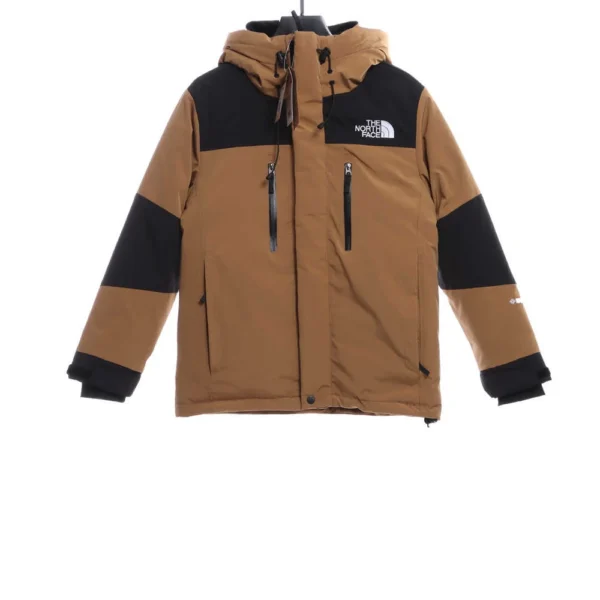 Tricolor Stand Collar Logo Down Jacket