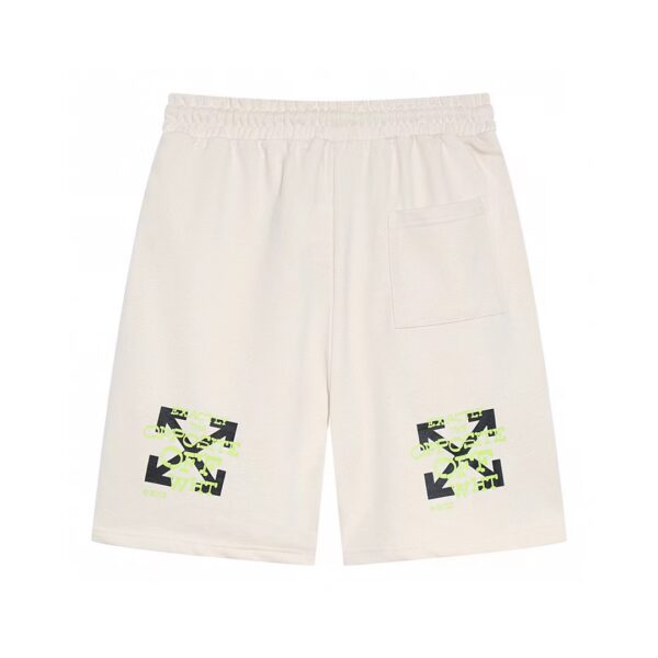 Off-white Green Paint Short - Image 3