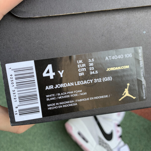 Air Jordan Legacy 312 White Black Pink Foam - Image 8