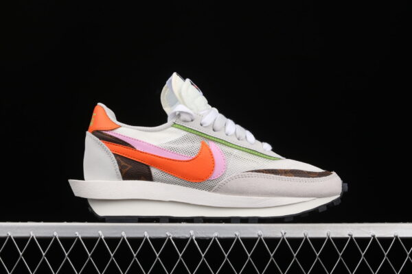 Sacai X Nike Lvd Waffle Daybreak Medium Grey/orange-pink - Image 8