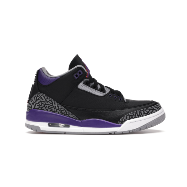 Jordan 3 Retro Black Court Purple