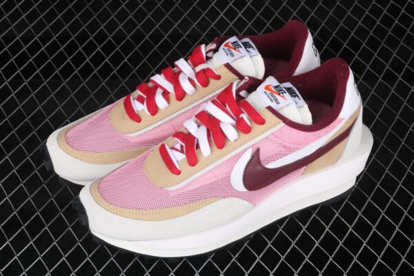 Sacai X Nk Lvd Waffle Daybreak, Swoosh Pink Grey White - Image 4