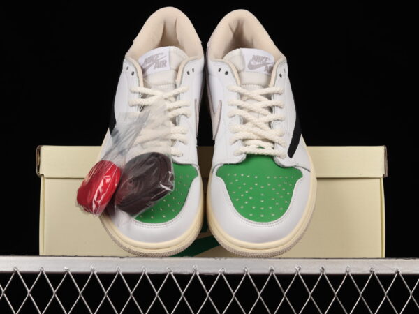 Travis Scott X Air Jordan 1 Low White Green - Image 7